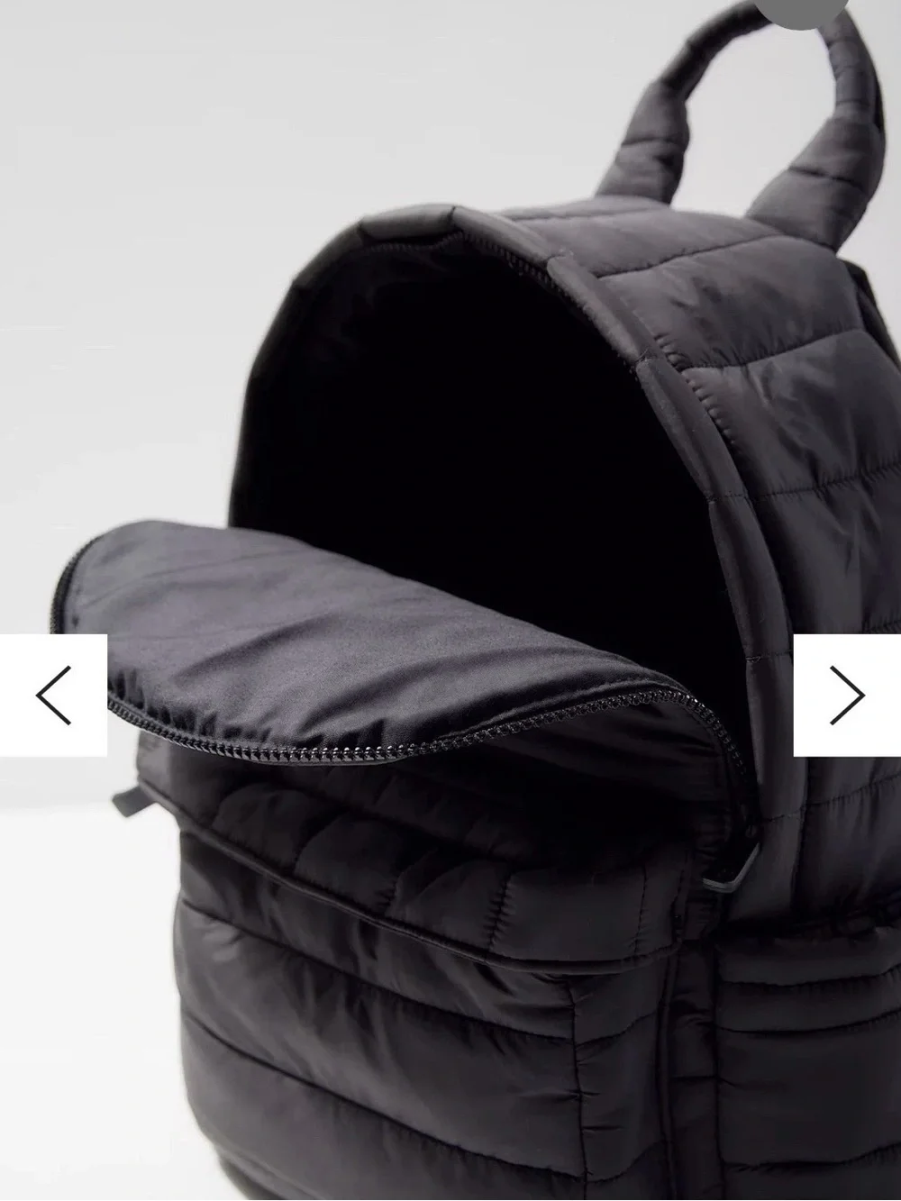 Rossignol Black Quilted Backpack with Front Pocket